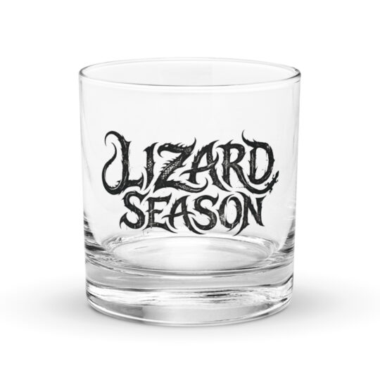 Lizard Season Rocks glass